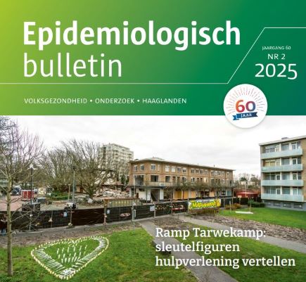 voorkant van het Epidemiologisch Bulletin juni 2025 met een foto van de Tarwekamp.
